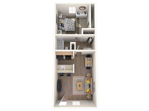1 Bed 1 Bath Floor Plan  at Ascent 1829, Phoenix